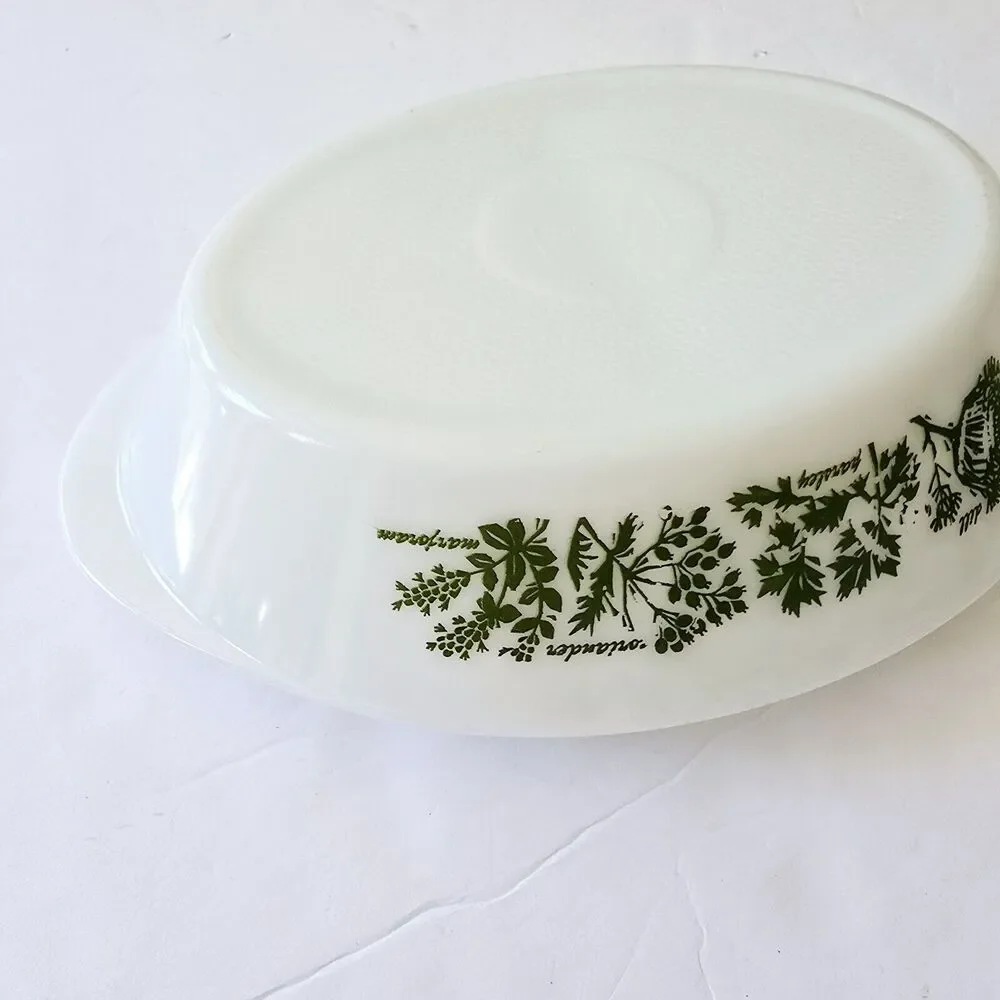 Glasbake milk glass